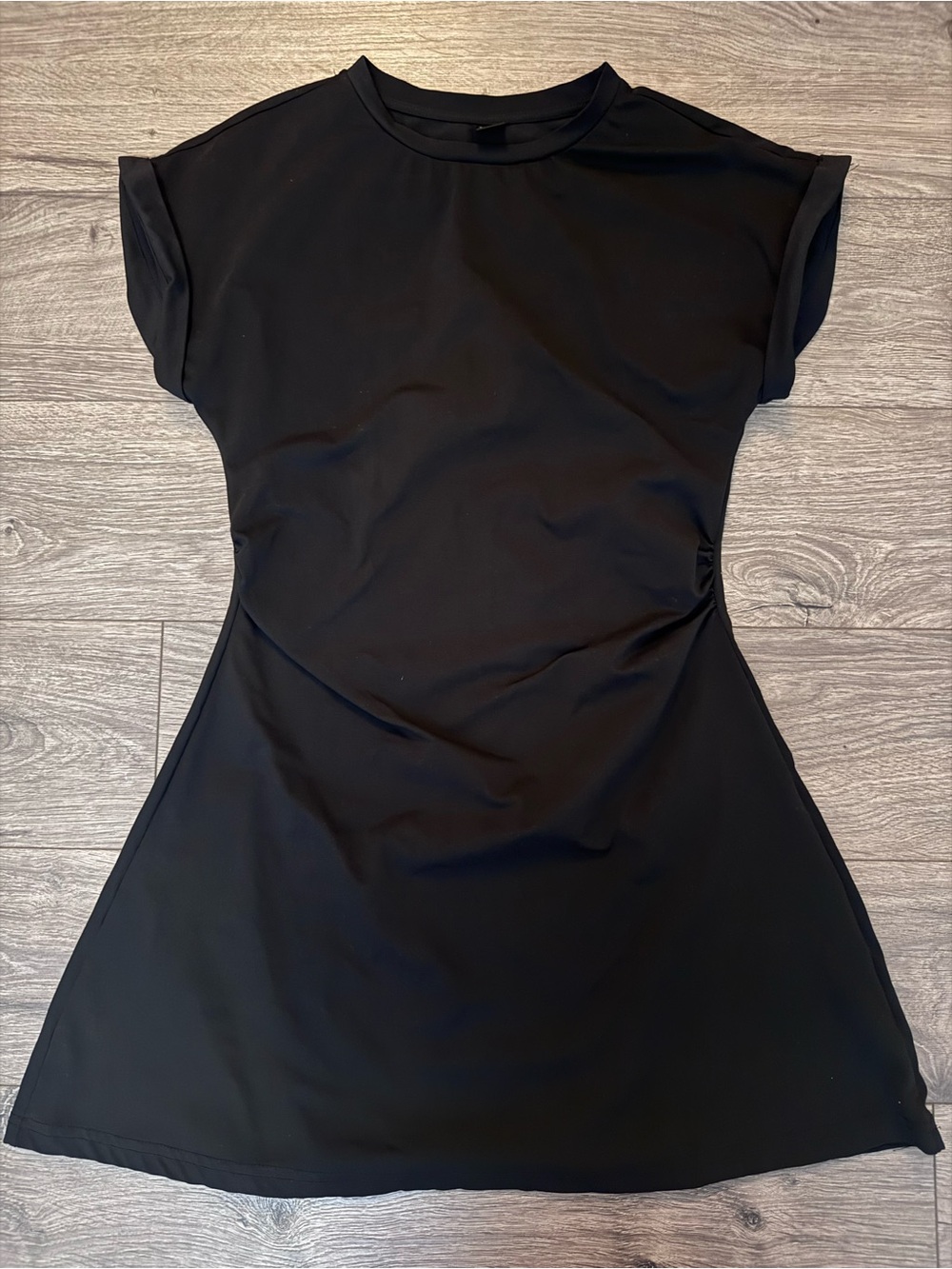 Women’s SHEIN Black Short-Sleeve A-Line Dress